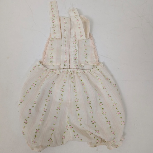 80s Floral Jumpsuit & Dress Set Onesie 2 Piece Co-ord Bodycuit Shortalls Ruffles - Picture 6 of 7